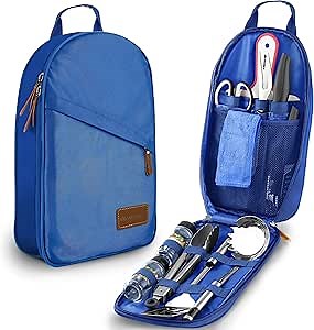 Wealers Camp Kitchen Cooking Utensil Set Travel Organizer Grill Accessories Portable Compact Gear for Backpacking BBQ Camping Hiking Travel Cookware Kit Water Resistant Case