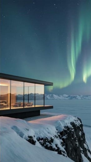 Christmas Calm ❄️ Nordic Winter Ambience & Soft Bells | Relaxing Aurora Short