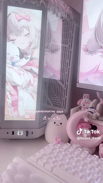 Aesthetic Pink Gaming Setup Tour for Girls