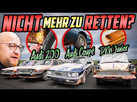 Große ENTTÄUSCHUNG? - Audi 200, Audi Coupé & DKW Junior - ROST, UNFALLSCHÄDEN & MÄNGEL!