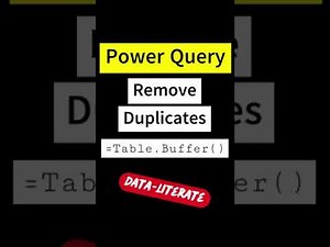 Power Query / Remove Duplicates