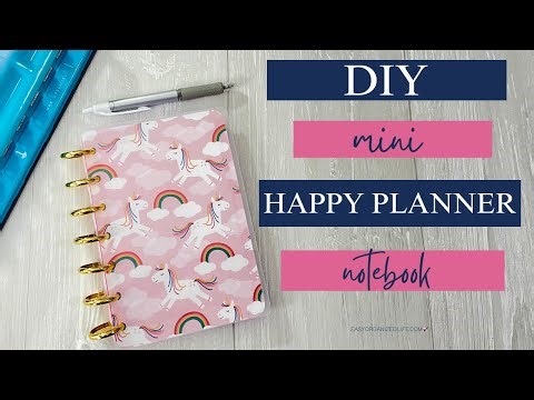 How to Make A Mini Happy Planner Notebook | Discbound Planner Setup | Dollar Tree Planner Supplies