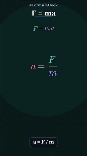Newton's 2nd Law in 60 Seconds 💪 F = ma | Force = Mass × Acceleration #shorts