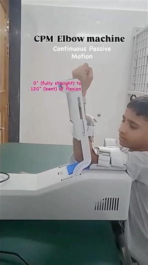 CPM machine's full form is Continuous Passive Motion machine,#physiotherapist#elbowsurgery