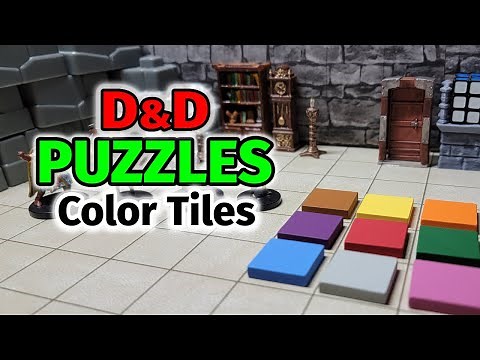 Colorful Logic Puzzle for Dungeons & Dragons - Color Tile DnD Puzzle Idea #dnd #puzzles