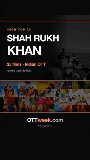 Top 25 Shah Rukh Khan Films — IMDB Ranked | OTT 2026