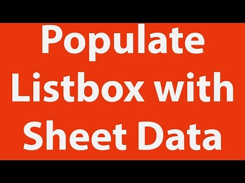 Populate a listbox and/or textbox with Excel worksheet data using vba