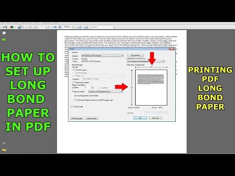 HOW TO SET UP LONG BOND PAPER IN PDF │PRINTING│