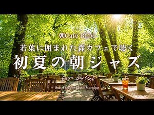 【朝カフェBGM】若葉に囲まれた森カフェで聴く初夏の朝ジャズ｜心地よい朝にすっきり整えるリフレッシュBGM｜Green Leaf Café – Soft Jazz for Fresh Morning