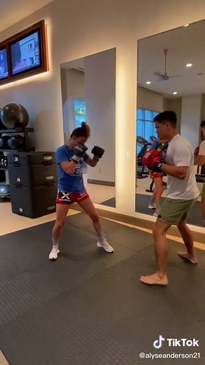 Gym workout before the fights tonight