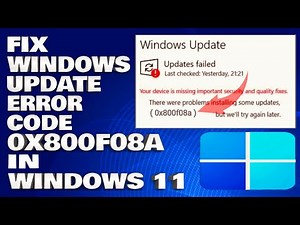 How To Fix Windows Update Error Code 0x800f08a in Windows 11/10 [Solution]
