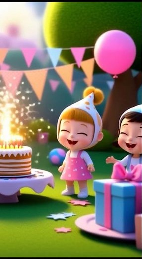 Happy Birthday Song for Kids 🎂✨ Cute 3D Cartoon Animation