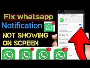 Whatsap notification not showing on home screen | fix WhatsApp notification not working |