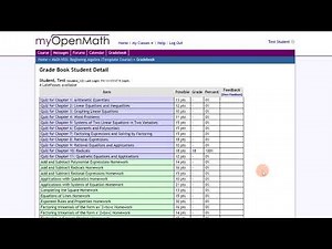 MyOpenMath- Gradebook