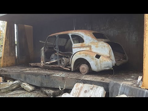 car crusher crushing cars 40 1939 buick