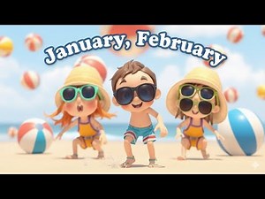 January, February Song | Months Song for Children | Learning Months of the Year | ‪@KidsHub-p5n‬