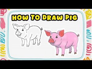 How to Draw a Little Pig – Simple Animal Drawing with Markers