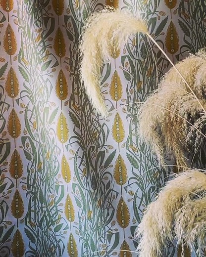 My ‘Meadow’s Edge’ fabric for St Jude’s… #repost • @stjudesfabrics Subtle and natural, 'Meadow's Edge' in mustard/green. . Design by @angielewin . #linencurtains #meadowsedgefabric #stjudesfabrics | Angie Lewin