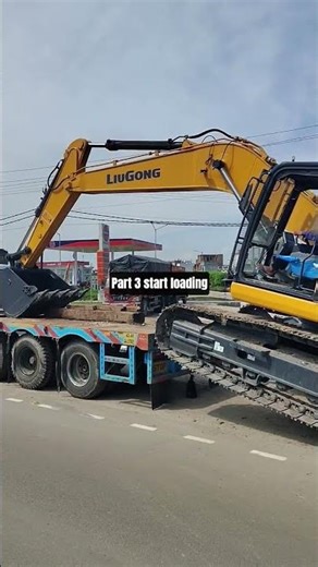 How is a machine loaded onto a trailer Part-3 #liugong #excavator #constructionequipment