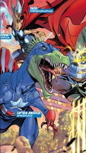 Dinosaur Iron Man?! 🦖 Marvel’s Craziest Alternate Universe Explained #Shorts