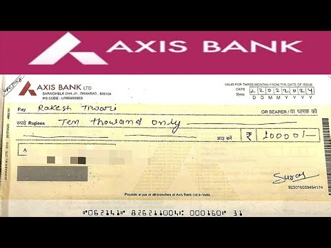 Axis Bank cheque kaise bhare | How to fill up Axis Bank cheque Online | check kaise bhare asix bank?