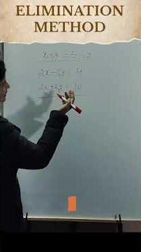 Class 10 Maths: The Easiest Way to Master Elimination Method! ✨