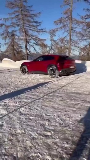 Ferrari Purosangue making donuts in the snow Video: @alessandrocoserr | Car Collector