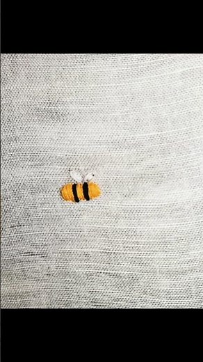 easy BEE embroidery| beginner friendly| #handbroidery #embroidery