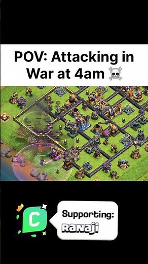POV: That 4 AM War Attack 💀Clash of Clans #Shorts #coc
