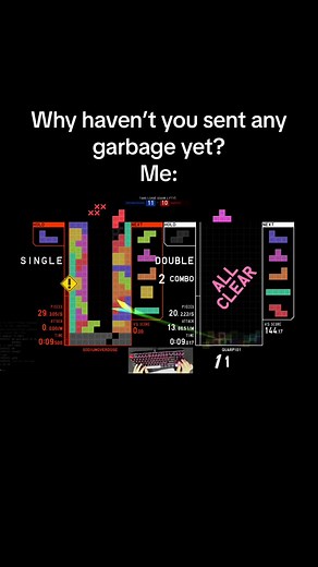 Center 4 Wide is OP #fyp #gaming #satisfying #keyboardasmr #tetrio #tetris
