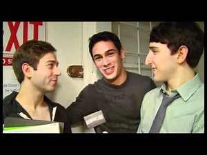 Backstage at "Newsies" with Ben Fankhauser and Tommy Bracco
