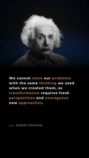 Albert Einstein on New Thinking | Transform Your Mindset Today #Shorts