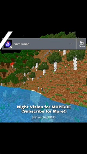 Night Vision Texture Pack for MCPE 1.26+ | FullBright Minecraft PE