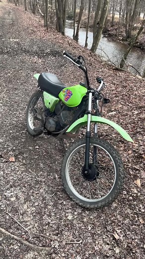 First ride of 2023 giving it some hell 🤣🤣 #fyp #kawasaki #ke100 | kawasaki