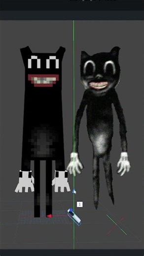 Making Creepypastas in Minecraft (Part 1: Cartoon Cat) #minecraft #creepypasta #cartooncat #shorts