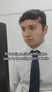 10 inteligencias artificiales para investigación y tesis 👇 1. ChatGPT: sirve como asistente académico para explicar conceptos complejos, ayudarte a formular preguntas de investigación, objetivos, hipótesis y apoyar en la redacción de partes de la tesis como introducción, marco teórico y conclusiones. 2. Scite. ai: permite analizar citas científicas y muestra si un artículo apoya, contradice o solo menciona a otro estudio, lo que ayuda a fortalecer la justificación teórica de la investigación. 3