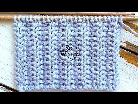 New Two-row repeat stitch pattern, perfect for knitting scarves - No purling required! - So Woolly