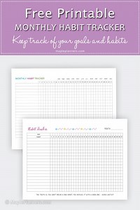 Habit Tracker Printable: Keep track of your Goals and Habits
