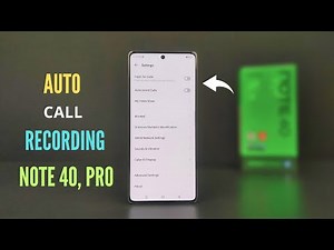 Infinix Note 40, Pro Auto Call Recording Settings & Flash For Calls |