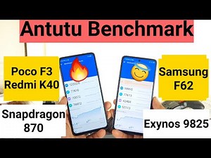 Poco F3 vs Samsung F62 Antutu Benchmark Comparison