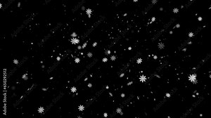 Realistic Snow and Snowflakes animation with seamless Loop, High Quality Winter and Christmas Theme Animation, Extend the duration as required with Seamless Loop