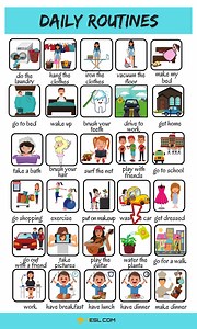 Daily Routines Vocabulary!!! | 7ESL Fun English