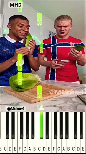 Haaland Got Lettuce, Mbappé Got Ice Cream 🥬🍦‪@Mtime4‬ - Piano Tutorial