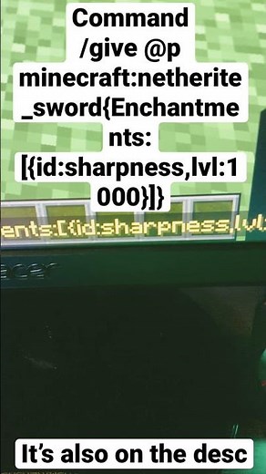 How to gat a sharpness 1000 sword in Minecraft
