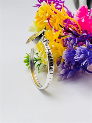 925 Sterling Silver Round Bezel Pendant Setting - Coin Connector - Etsy