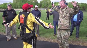 61K views · 694 reactions | "I don’t even look at it as crazy. It was a way to support our friends in the Army, in the 101st." - Amy Adams Strunk on her skydiving experience | Tennessee Titans | Facebook