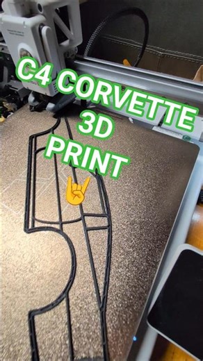 3D Printing my C4 Corvette #3dprinting #bambulab #c4 #corvette #c4corvette #plafilament #chevrolet