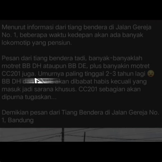 Akhir Dari CC 201: Sejarah dan Pensiun Lokomotif