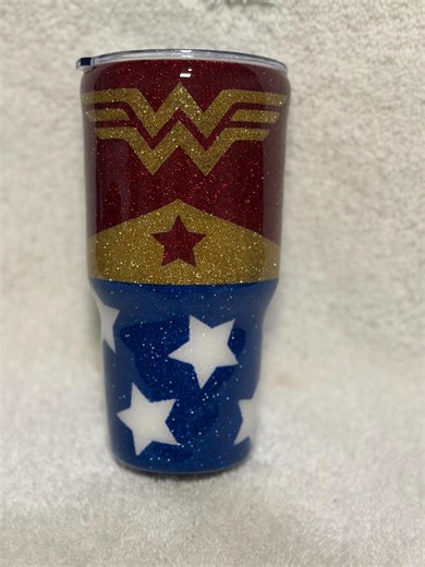 30 Oz. Wonder Woman Epoxy Glitter Tumbler - Etsy