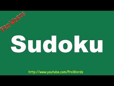 How to Pronounce Sudoku - Prowords HD